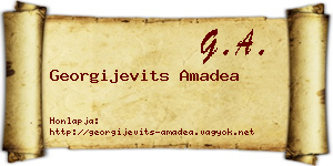Georgijevits Amadea névjegykártya